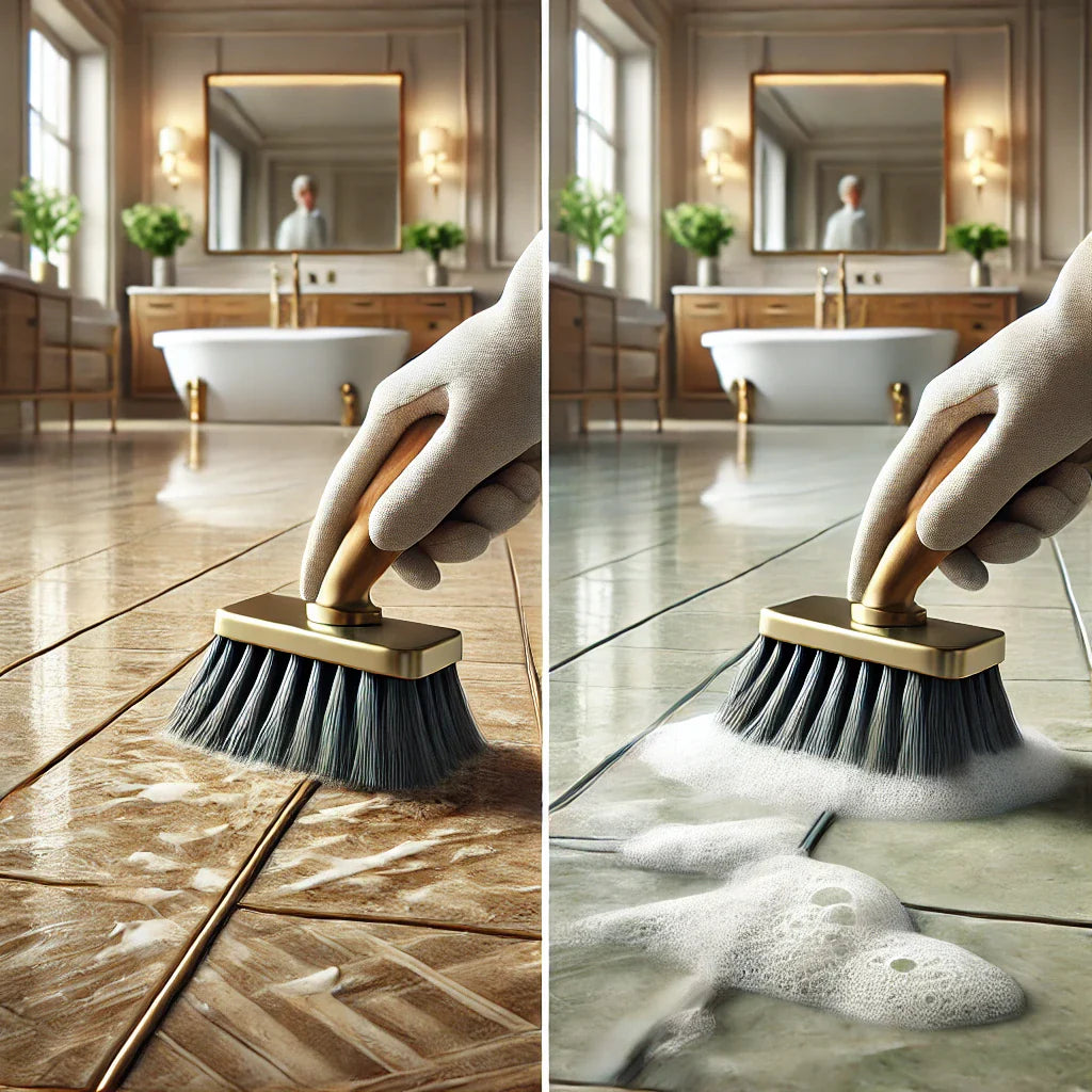 What is the best way to clean bathroom tiles?