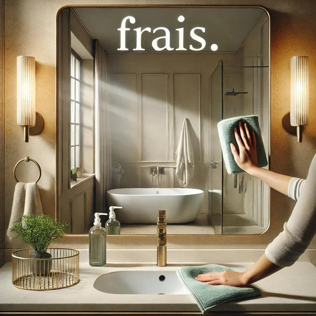 How do I clean my bathroom mirror streak-free?