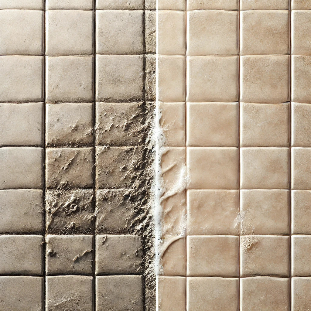 What is the best way to clean grout between tiles?